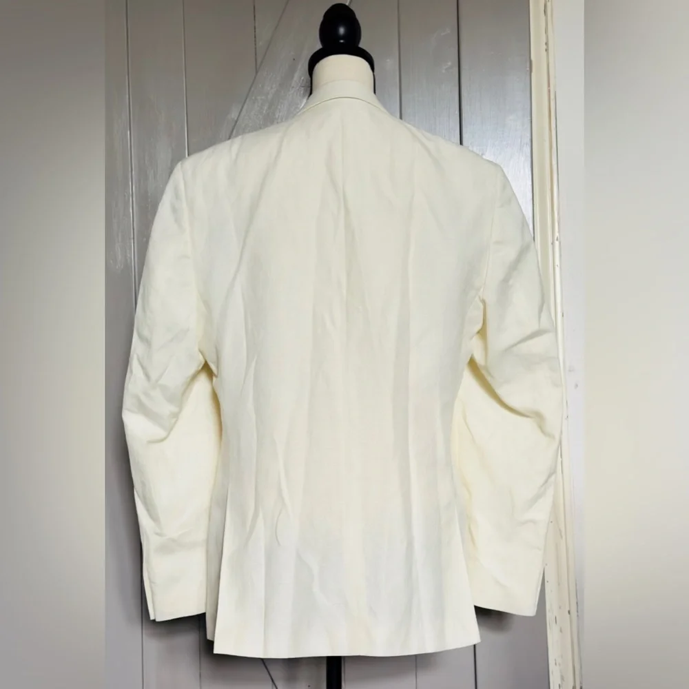 NWT Perry Ellis 40R Slim Fit Classic Off White Blazer - Picture 2 of 5